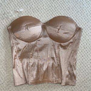 fashionova corset top never worn brand new. zipper back. very cute top